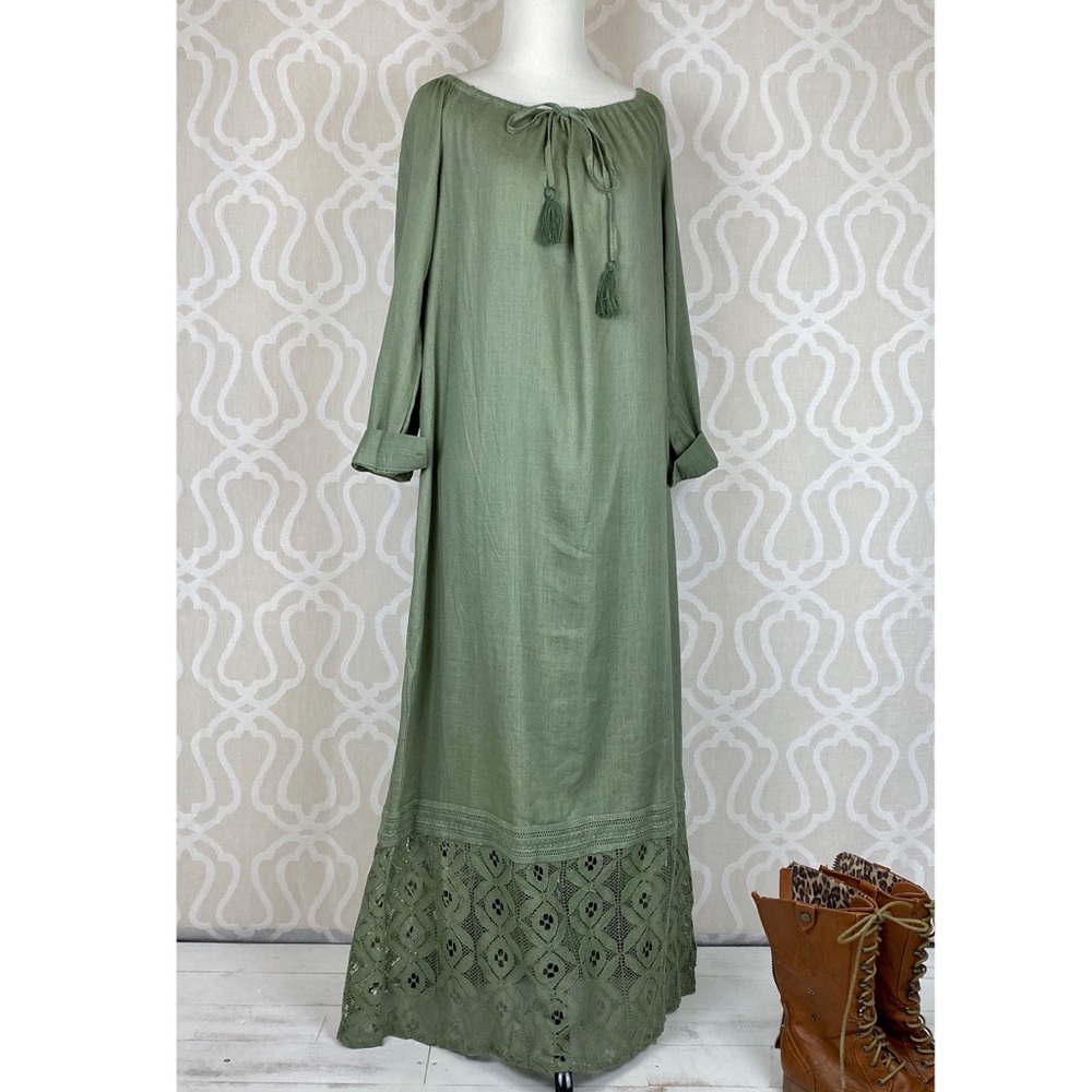 Greta Natural Fibers Flax Lagenlook Maxi - Picture 2 of 8